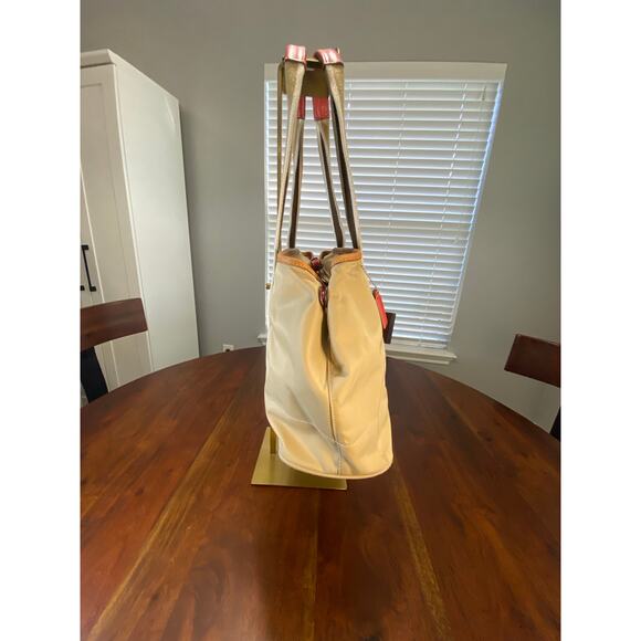 Coach Tan nylon Bag with canvas strap Orange leather trim - Picture 5 of 16